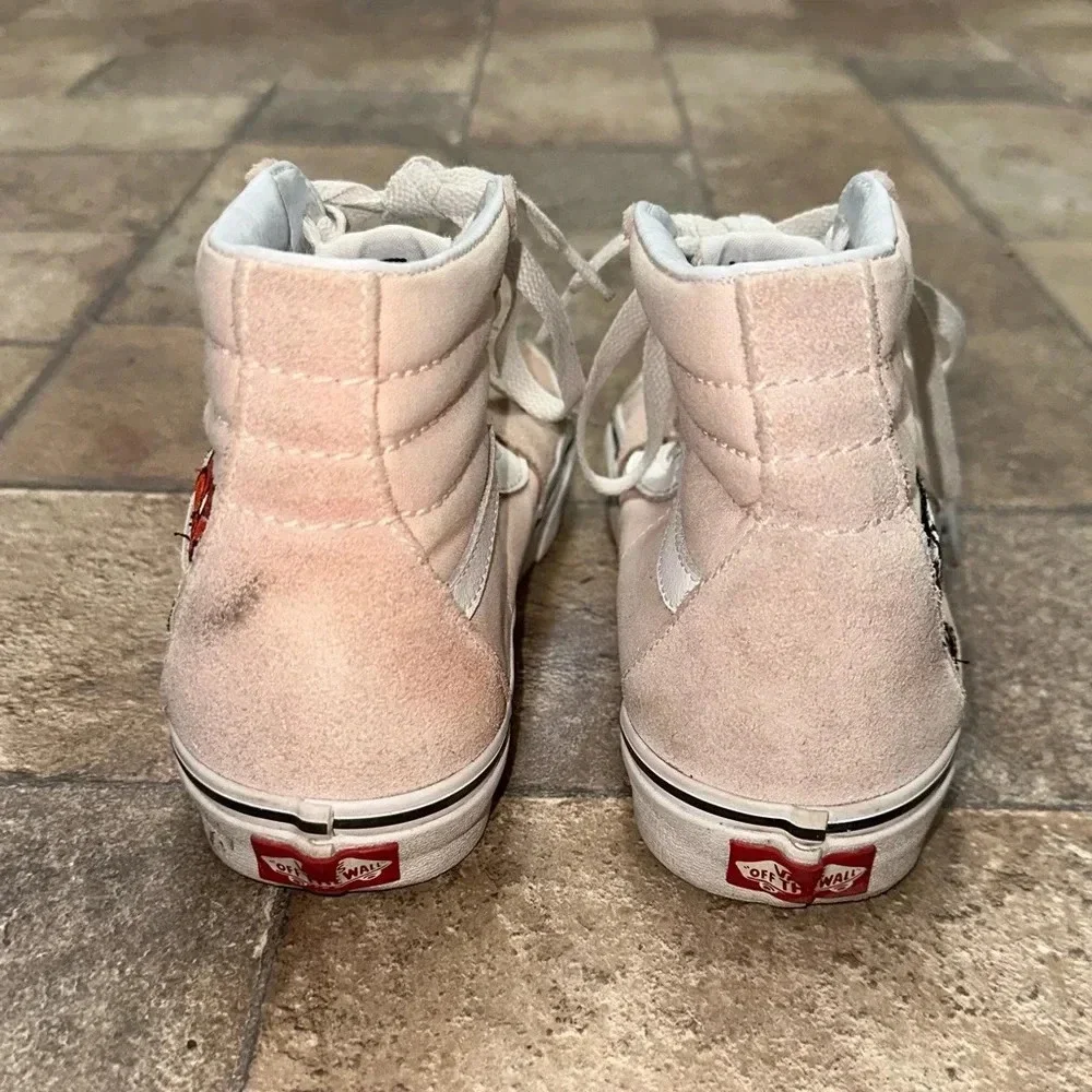 Vans x Disney Sk8-Hi Pink Floral High Top Sneakers Size 6.5 Women - Picture 5 of 8